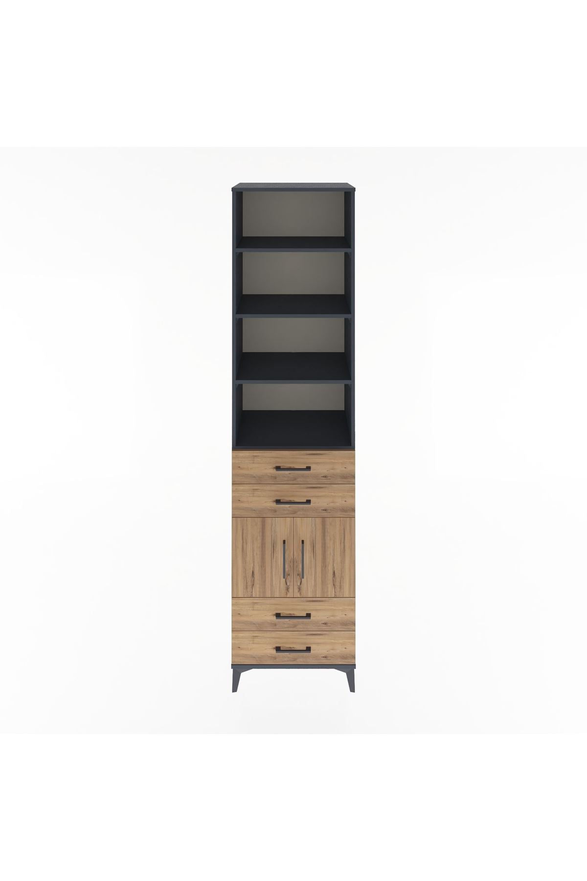 Hyperion Dolap 5 Raflı 4 Çekmeceli 2 Kapaklı 60x44x243 - S65M086V6B