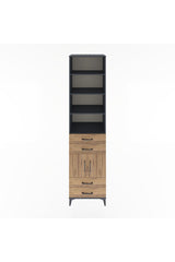 Hyperion Dolap 5 Raflı 4 Çekmeceli 2 Kapaklı 60x44x243