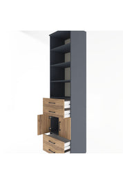 Hyperion Dolap 5 Raflı 4 Çekmeceli 2 Kapaklı 60x44x243 - S65M086V6B