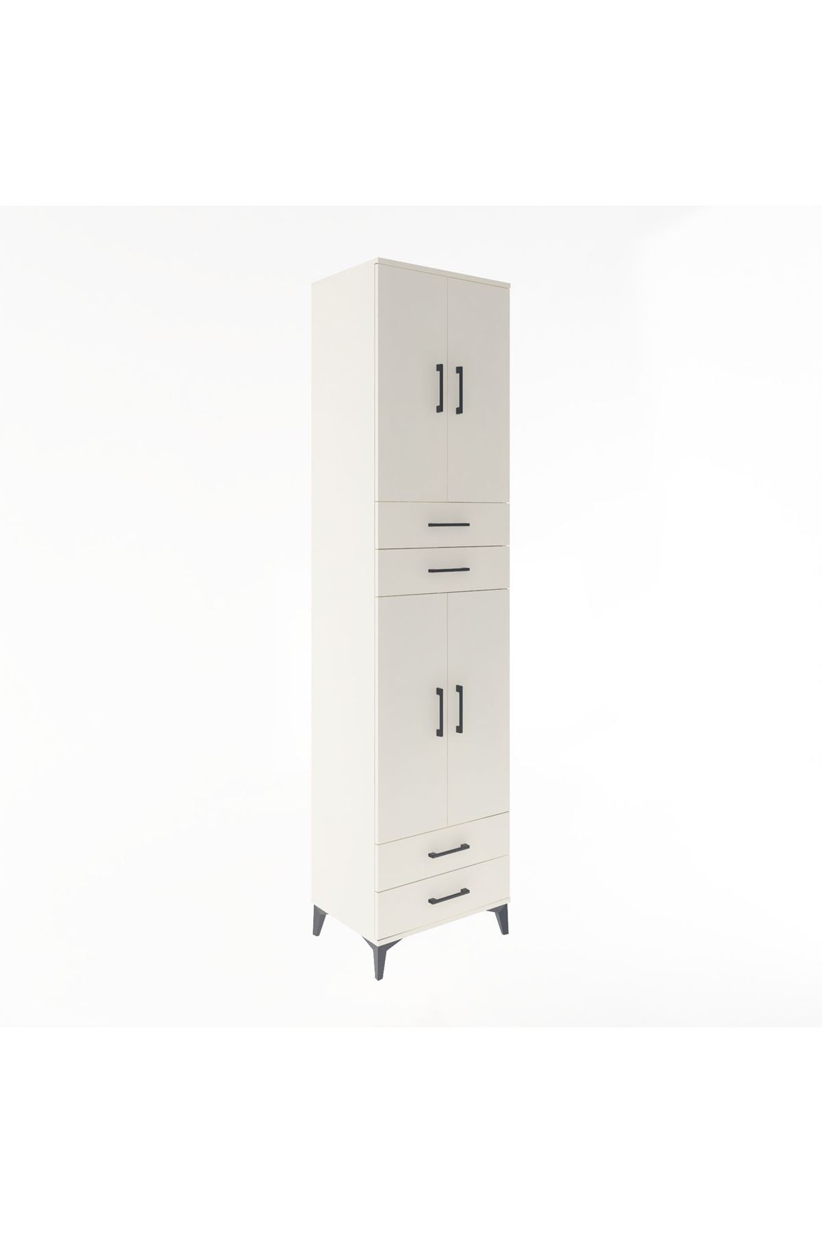 Hyperion Dolap 5 Raflı 4 Çekmeceli 4 Kapaklı 60x44x243 - S65M087V1B