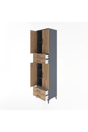Hyperion Dolap 5 Raflı 4 Çekmeceli 4 Kapaklı 60x44x243 - S65M087V6B