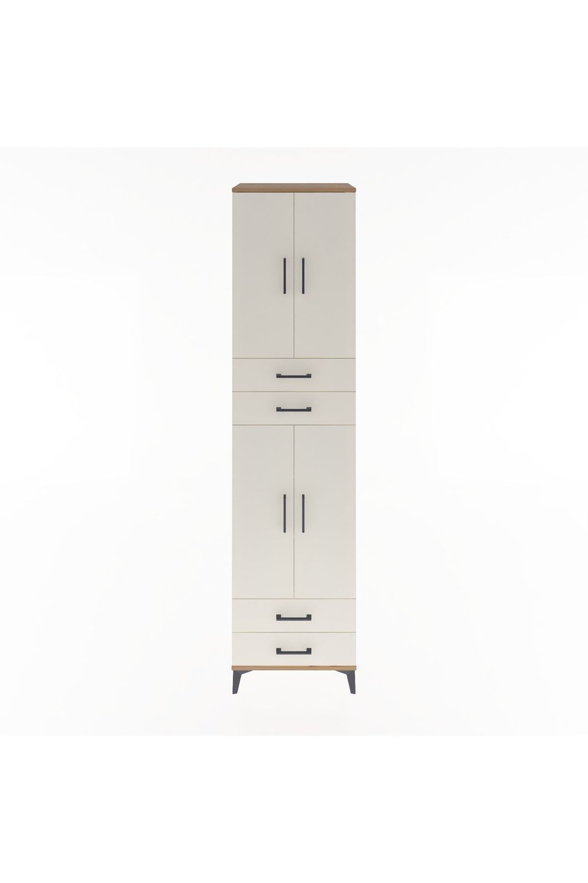 Hyperion Dolap 5 Raflı 4 Çekmeceli 4 Kapaklı 60x44x243 - S65M087V7B