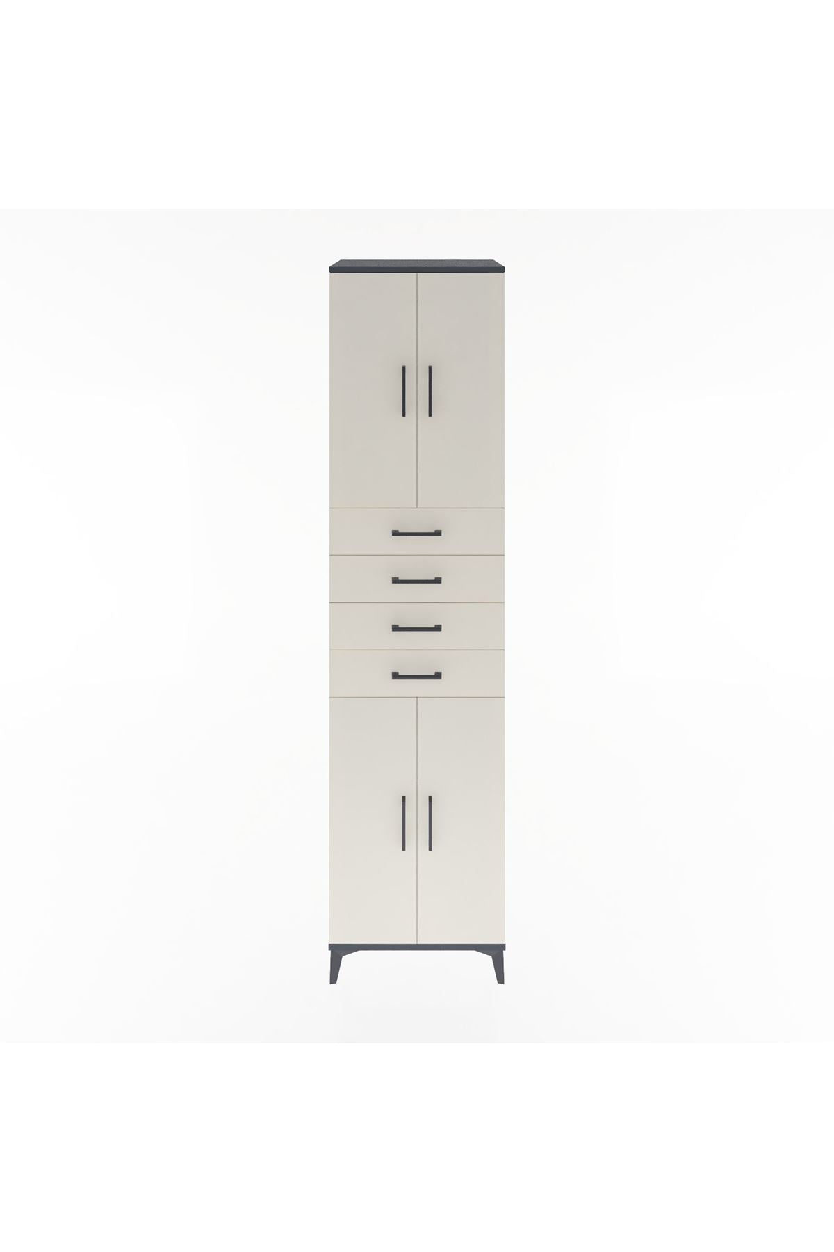 Hyperion Dolap 4 Raflı 4 Çekmeceli 4 Kapaklı 60x44x243 - S65M090V4B