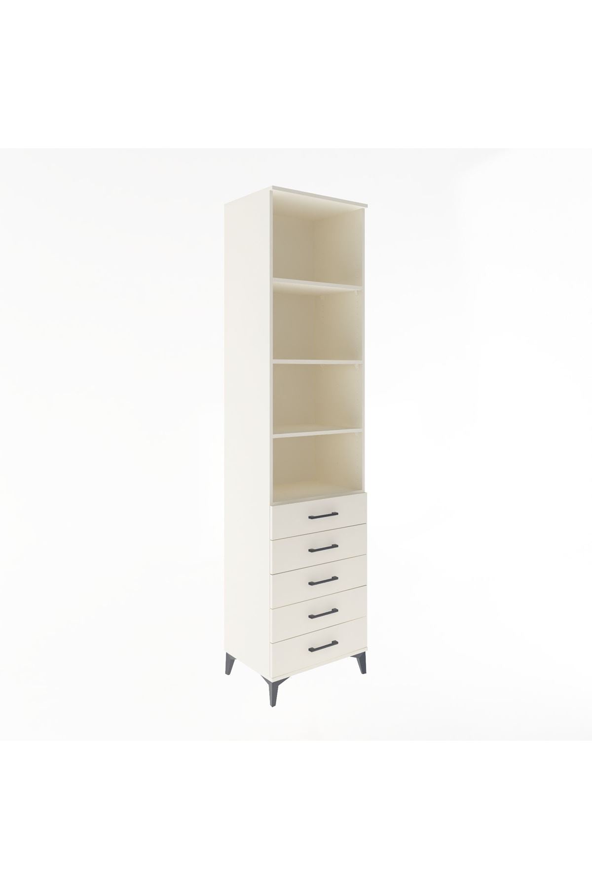 Hyperion Dolap 4 Raflı 5 Çekmeceli 60x44x243 - S65M091V1B