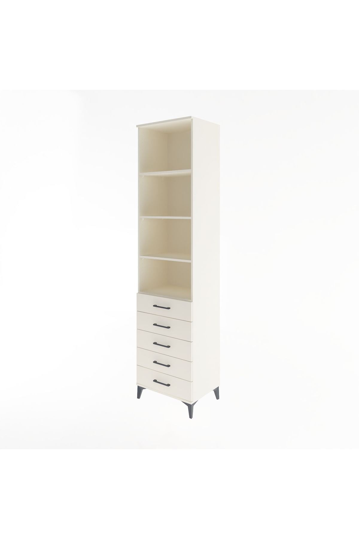 Hyperion Dolap 4 Raflı 5 Çekmeceli 60x44x243 - S65M091V1B
