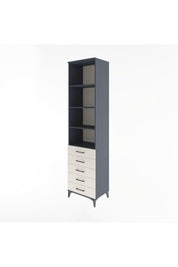 Hyperion Dolap 4 Raflı 5 Çekmeceli 60x44x243 - S65M091V4B
