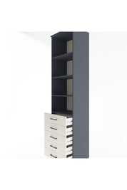 Hyperion Dolap 4 Raflı 5 Çekmeceli 60x44x243 - S65M091V4B