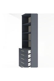 Hyperion Dolap 4 Raflı 5 Çekmeceli 60x44x243 - S65M091V5B