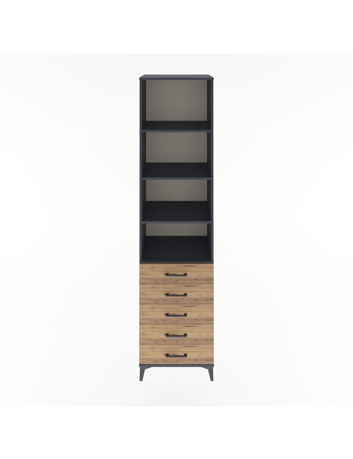 Hyperion Dolap 4 Raflı 5 Çekmeceli 60x44x243 - S65M091V6B