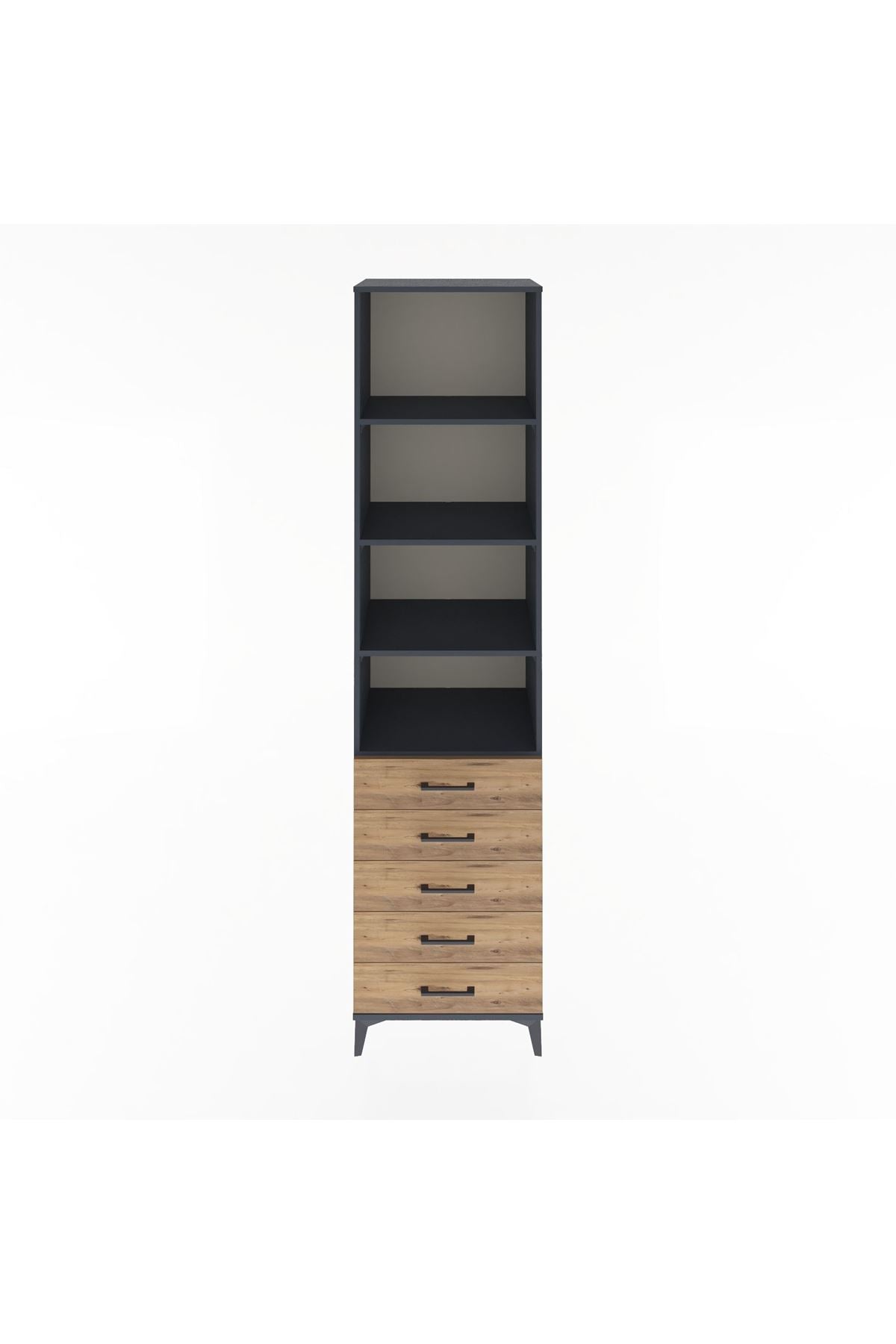 Hyperion Dolap 4 Raflı 5 Çekmeceli 60x44x243 - S65M091V6B
