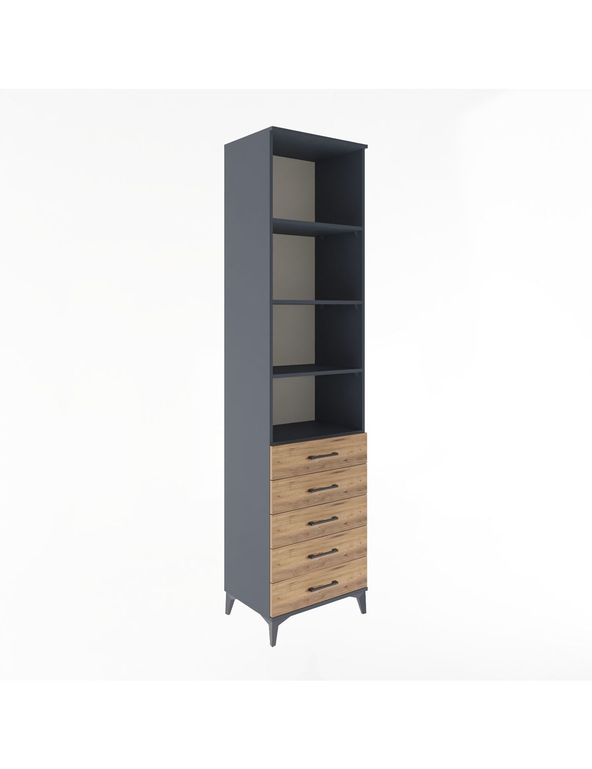 Hyperion Dolap 4 Raflı 5 Çekmeceli 60x44x243 - S65M091V6B