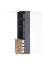 Hyperion Dolap 4 Raflı 5 Çekmeceli 60x44x243 - S65M091V6B