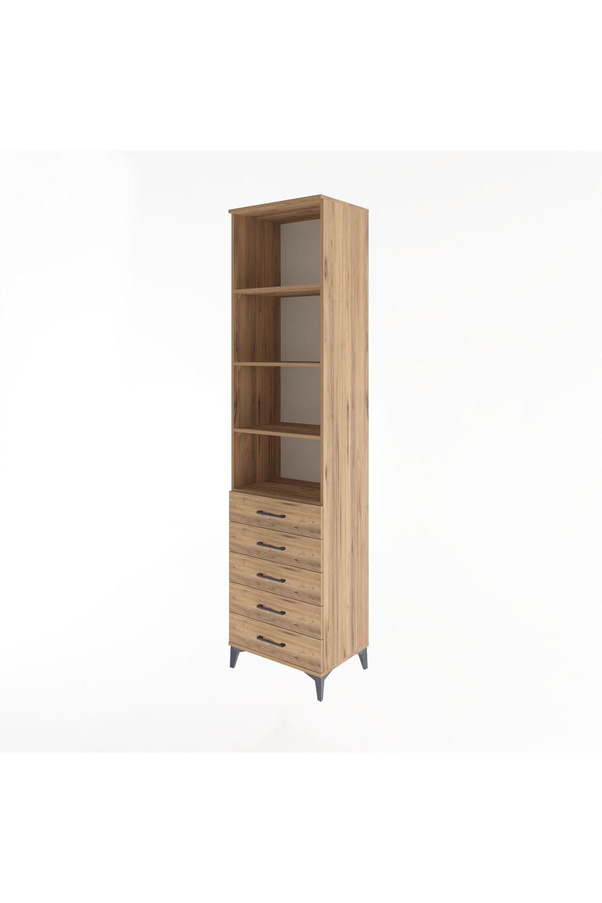 Hyperion Dolap 4 Raflı 5 Çekmeceli 60x44x243 - S65M091V9B