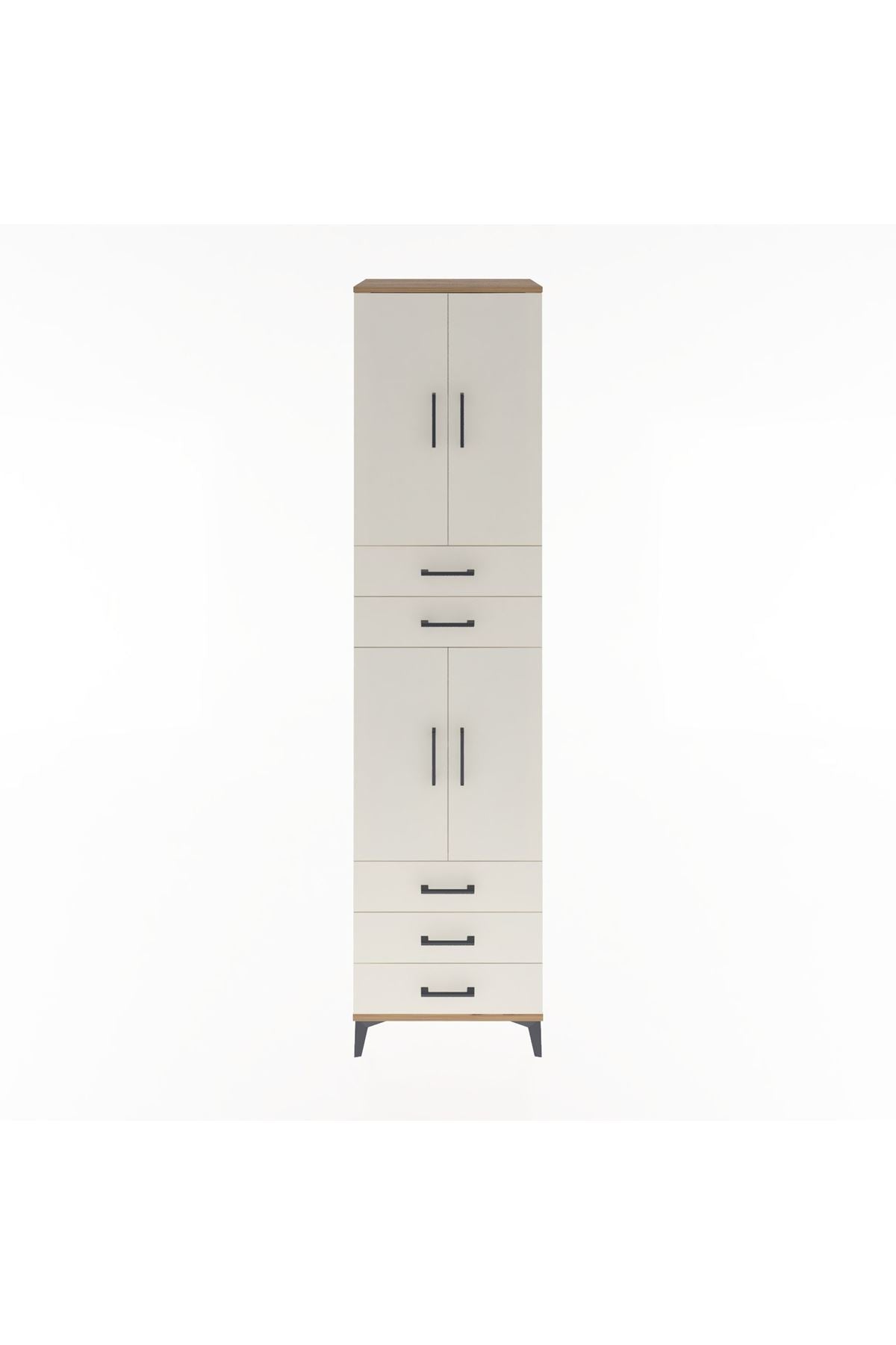 Hyperion Dolap 4 Raflı 5 Çekmeceli 4 Kapaklı 60x44x243 - S65M092V7B