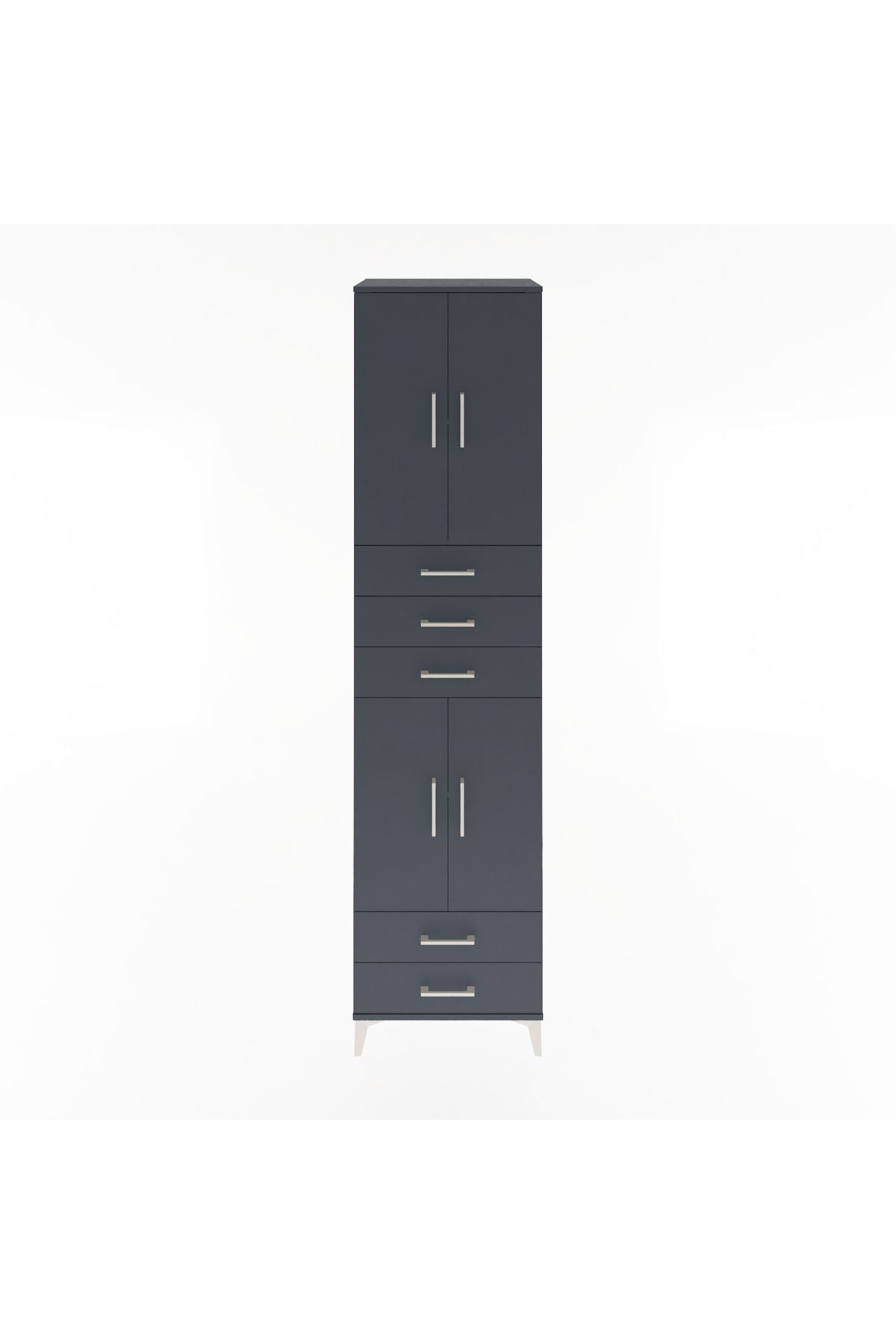 Hyperion Dolap 4 Raflı 5 Çekmeceli 4 Kapaklı 60x44x243 - S65M093V5B