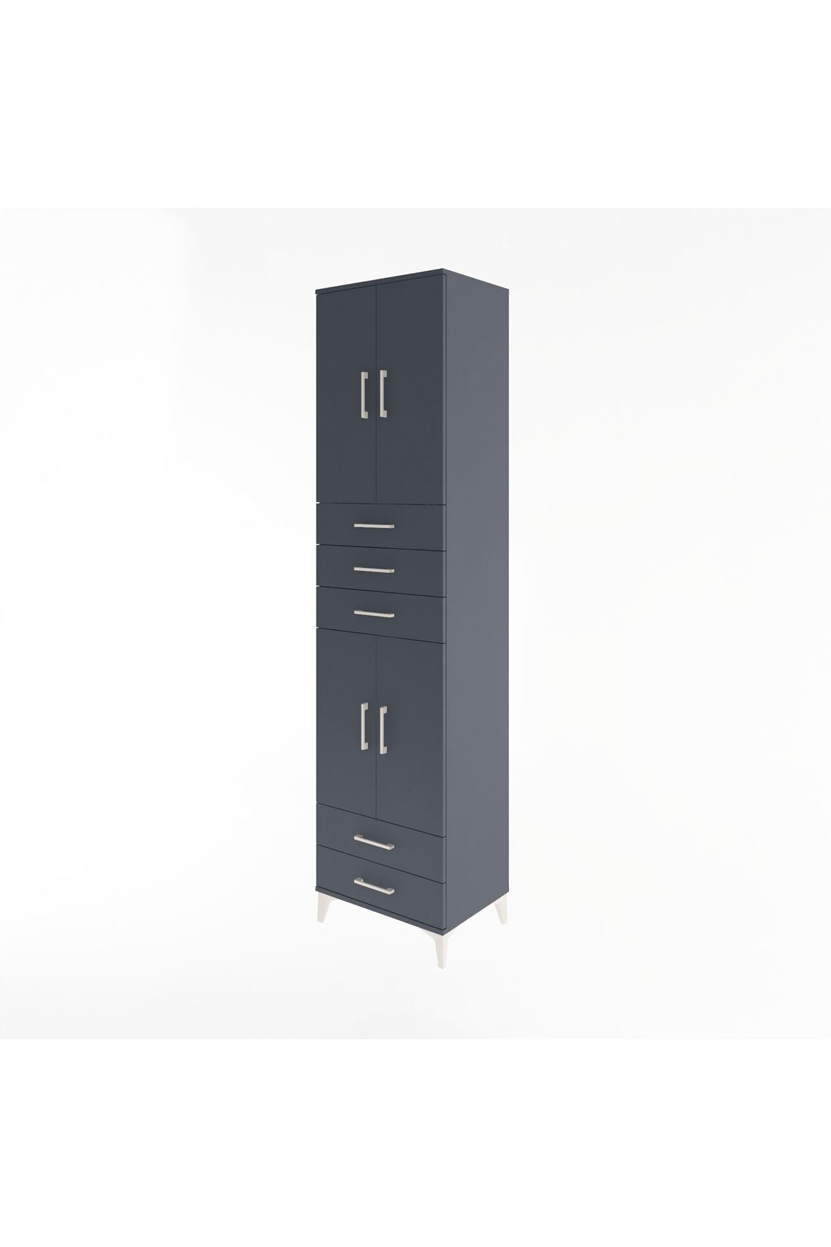 Hyperion Dolap 4 Raflı 5 Çekmeceli 4 Kapaklı 60x44x243 - S65M093V5B