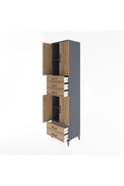 Hyperion Dolap 4 Raflı 5 Çekmeceli 4 Kapaklı 60x44x243 - S65M093V6B