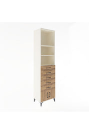 Hyperion Dolap 3 Raflı 5 Çekmeceli 2 Kapaklı 60x44x243 - S65M094V3B