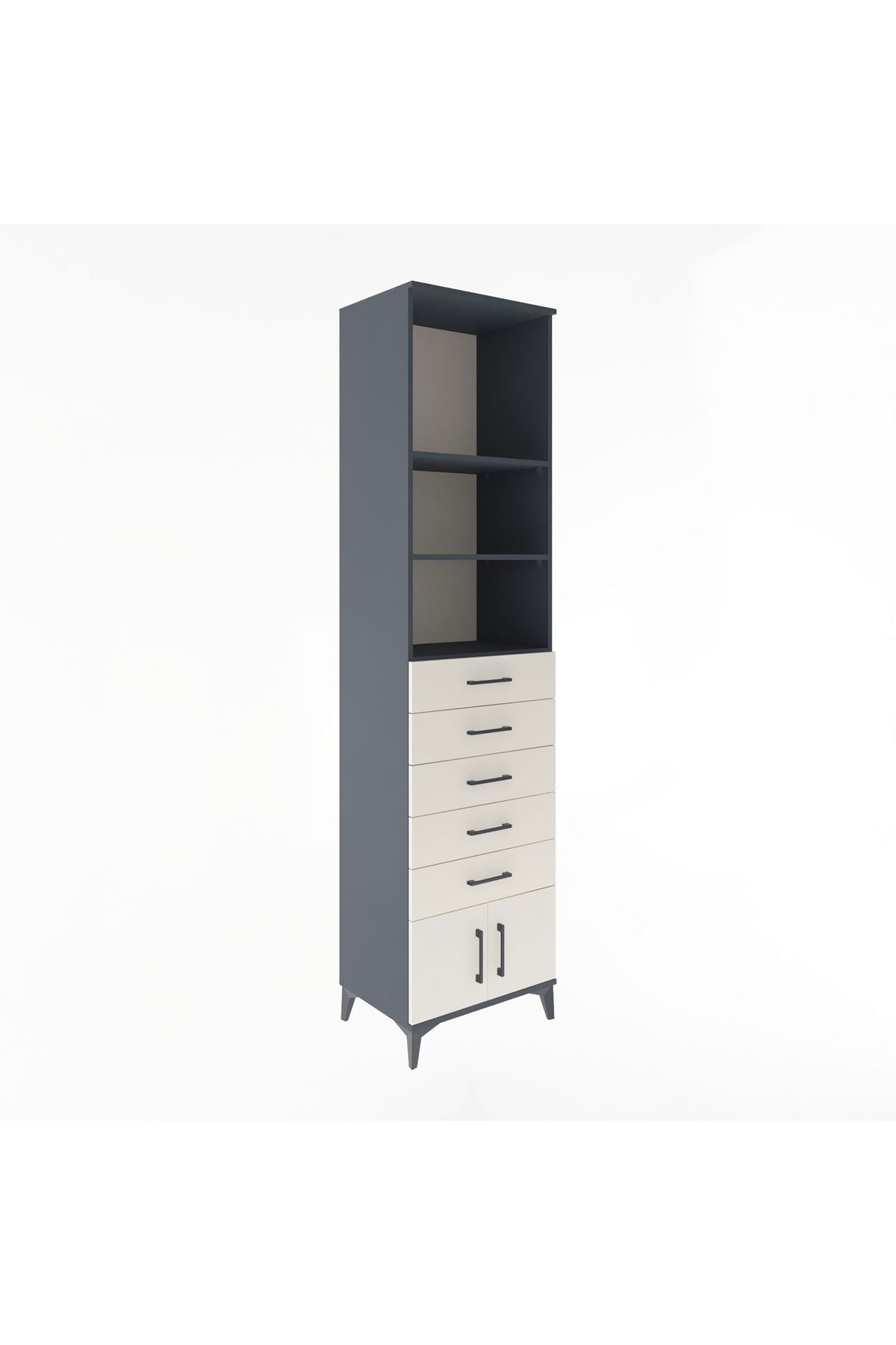 Hyperion Dolap 3 Raflı 5 Çekmeceli 2 Kapaklı 60x44x243 - S65M094V4B