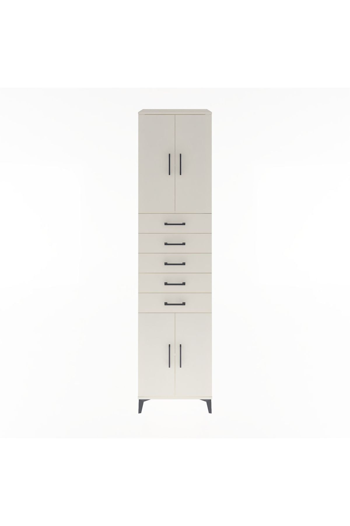 Hyperion Dolap 3 Raflı 5 Çekmeceli 4 Kapaklı 60x44x243 - S65M095V1B