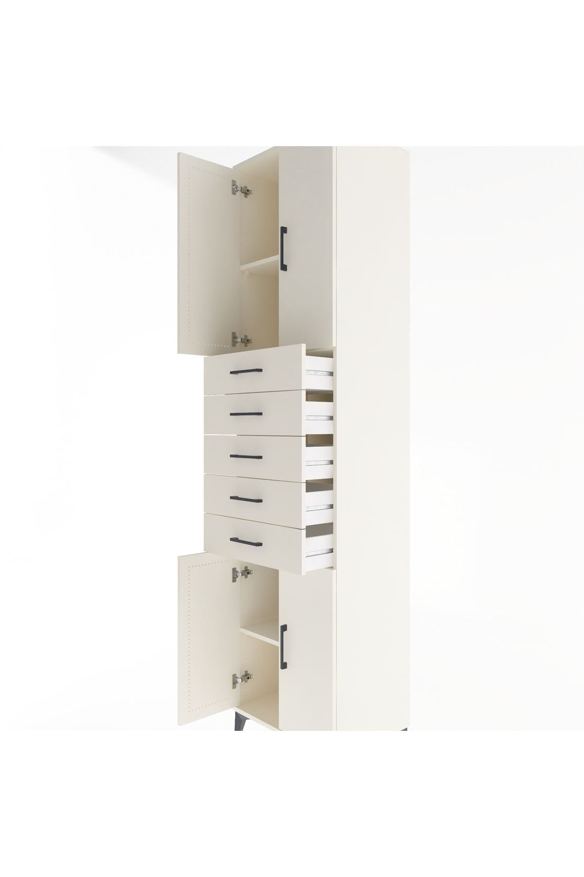 Hyperion Dolap 3 Raflı 5 Çekmeceli 4 Kapaklı 60x44x243 - S65M095V1B