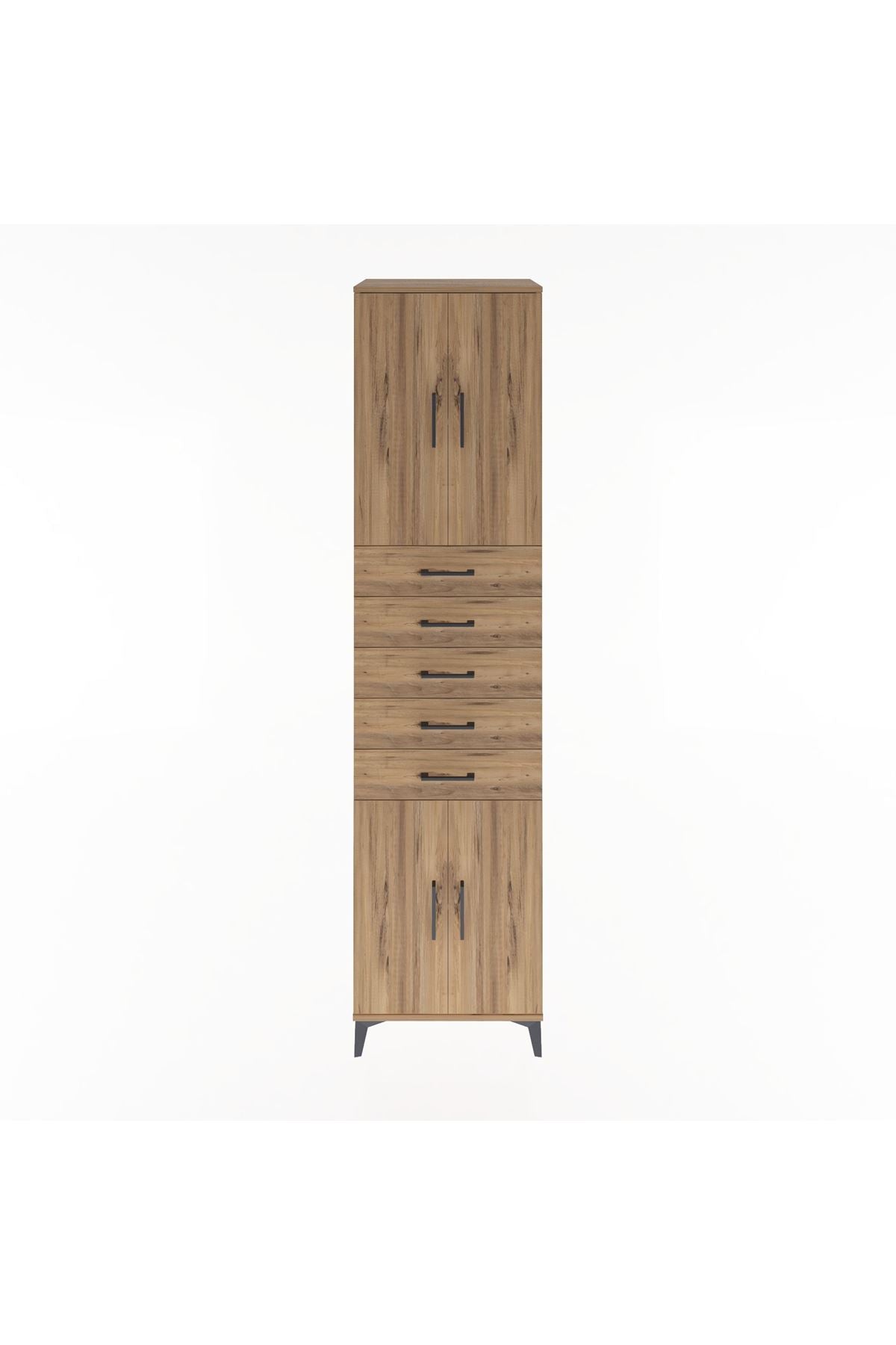 Hyperion Dolap 3 Raflı 5 Çekmeceli 4 Kapaklı 60x44x243 - S65M095V9B