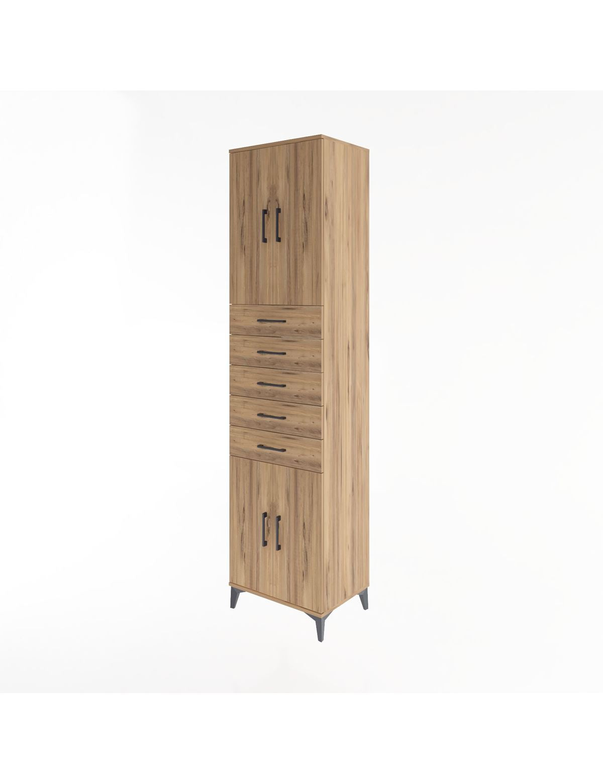 Hyperion Dolap 3 Raflı 5 Çekmeceli 4 Kapaklı 60x44x243 - S65M095V9B