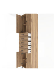 Hyperion Dolap 3 Raflı 5 Çekmeceli 4 Kapaklı 60x44x243 - S65M095V9B