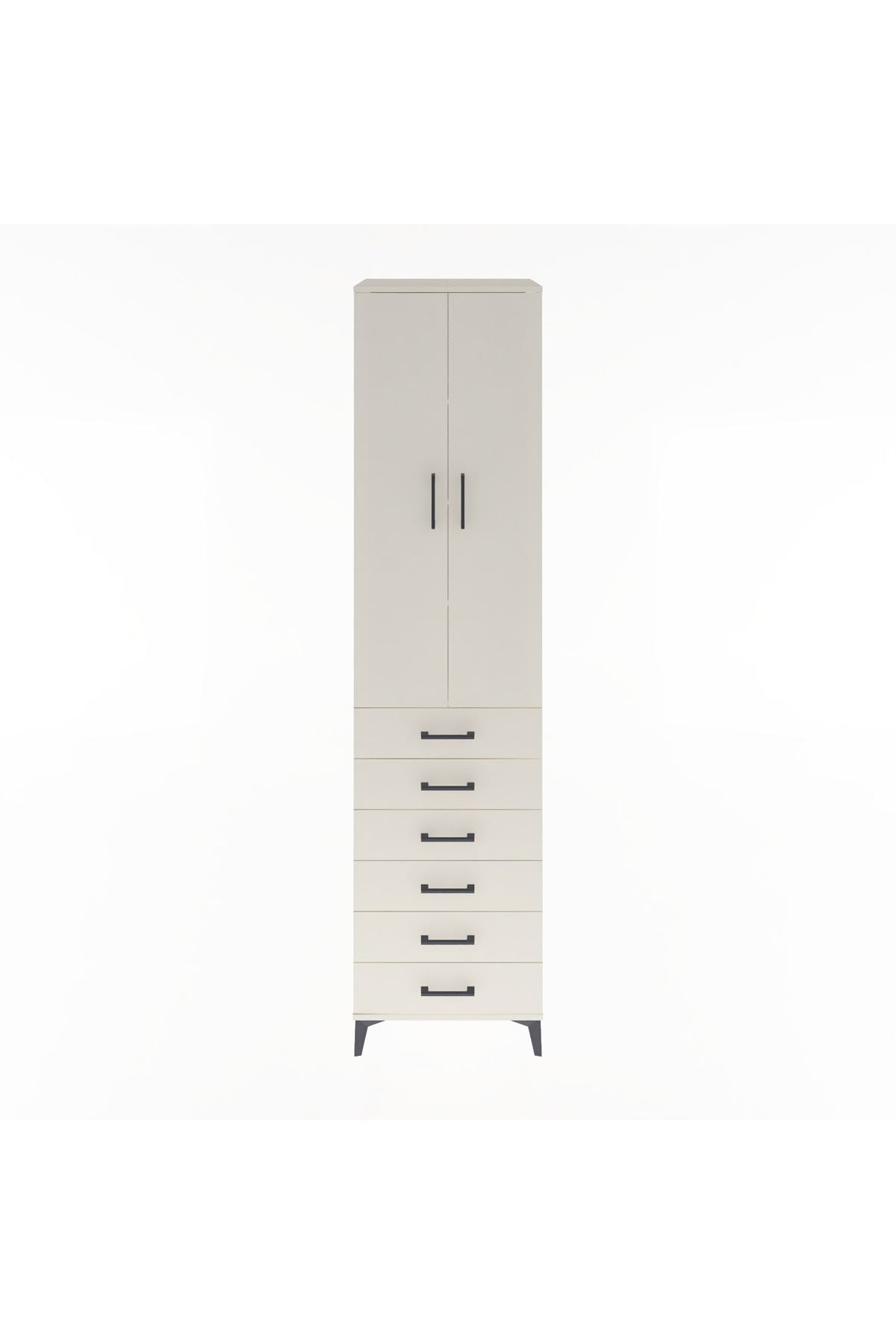 Hyperion Dolap 4 Raflı 6 Çekmeceli 2 Kapaklı 60x44x243 - S65M096V1B