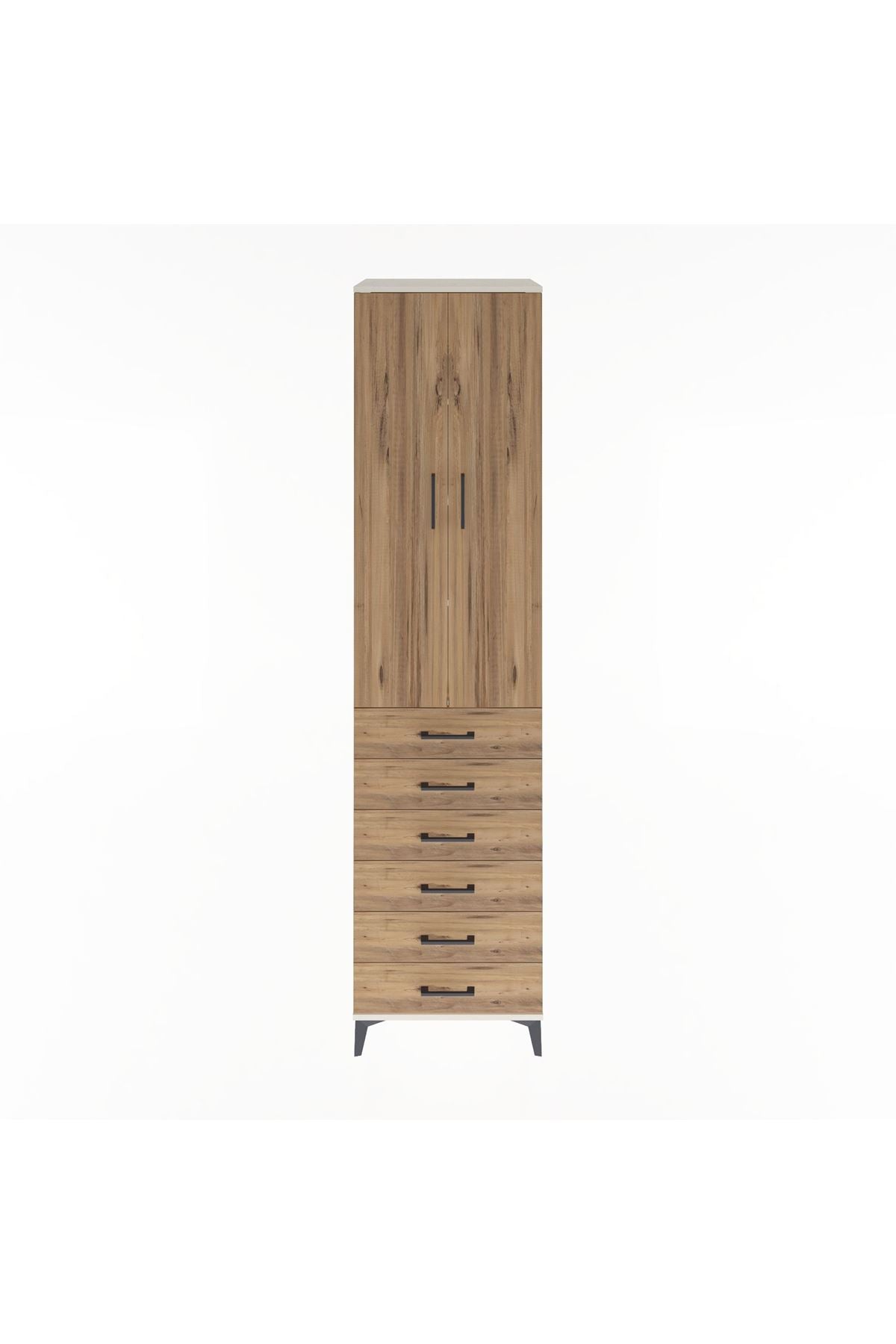 Hyperion Dolap 4 Raflı 6 Çekmeceli 2 Kapaklı 60x44x243 - S65M096V3B