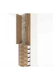 Hyperion Dolap 4 Raflı 6 Çekmeceli 2 Kapaklı 60x44x243 - S65M096V3B