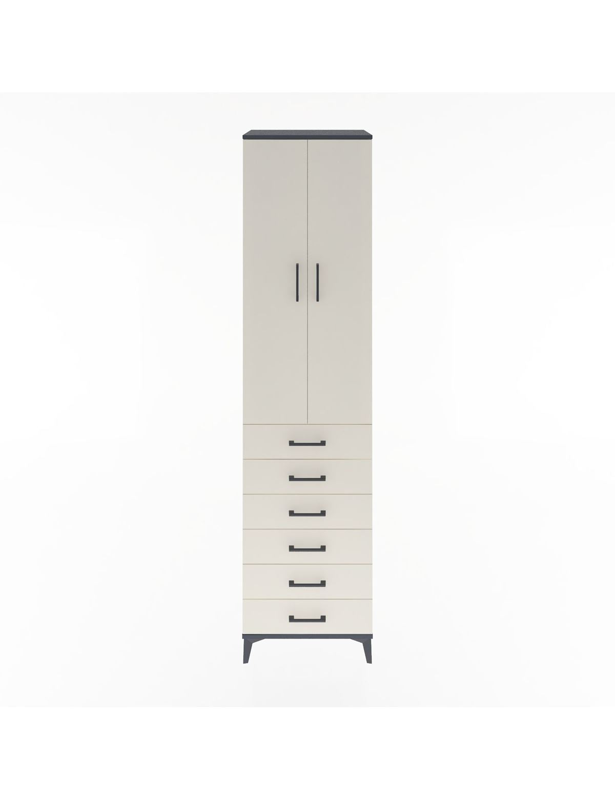 Hyperion Dolap 4 Raflı 6 Çekmeceli 2 Kapaklı 60x44x243 - S65M096V4B