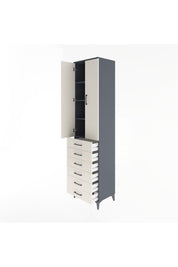 Hyperion Dolap 4 Raflı 6 Çekmeceli 2 Kapaklı 60x44x243 - S65M096V4B