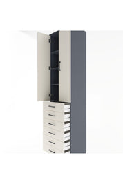 Hyperion Dolap 4 Raflı 6 Çekmeceli 2 Kapaklı 60x44x243 - S65M096V4B