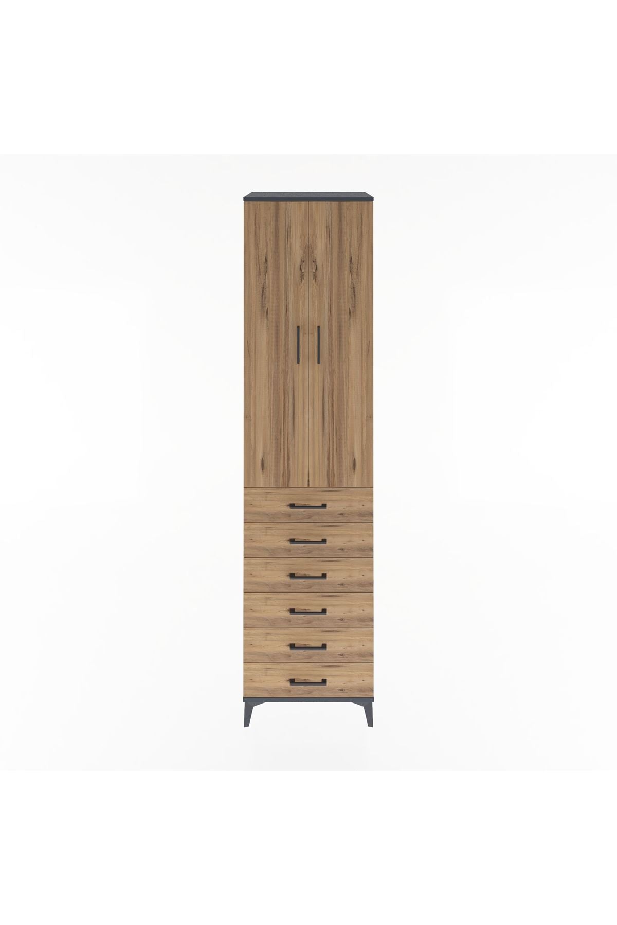 Hyperion Dolap 4 Raflı 6 Çekmeceli 2 Kapaklı 60x44x243 - S65M096V6B