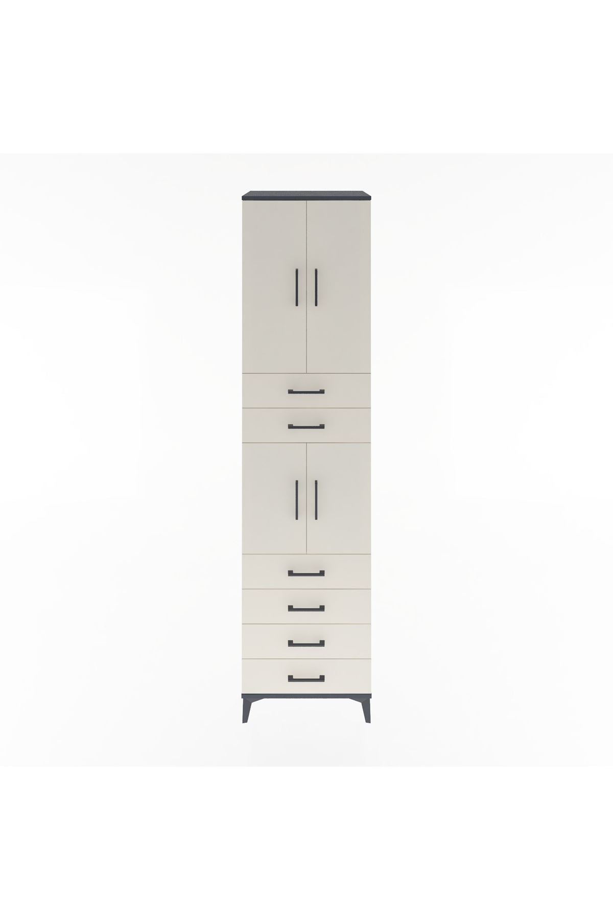 Hyperion Dolap 3 Raflı 6 Çekmeceli 4 Kapaklı 60x44x243 - S65M097V4B