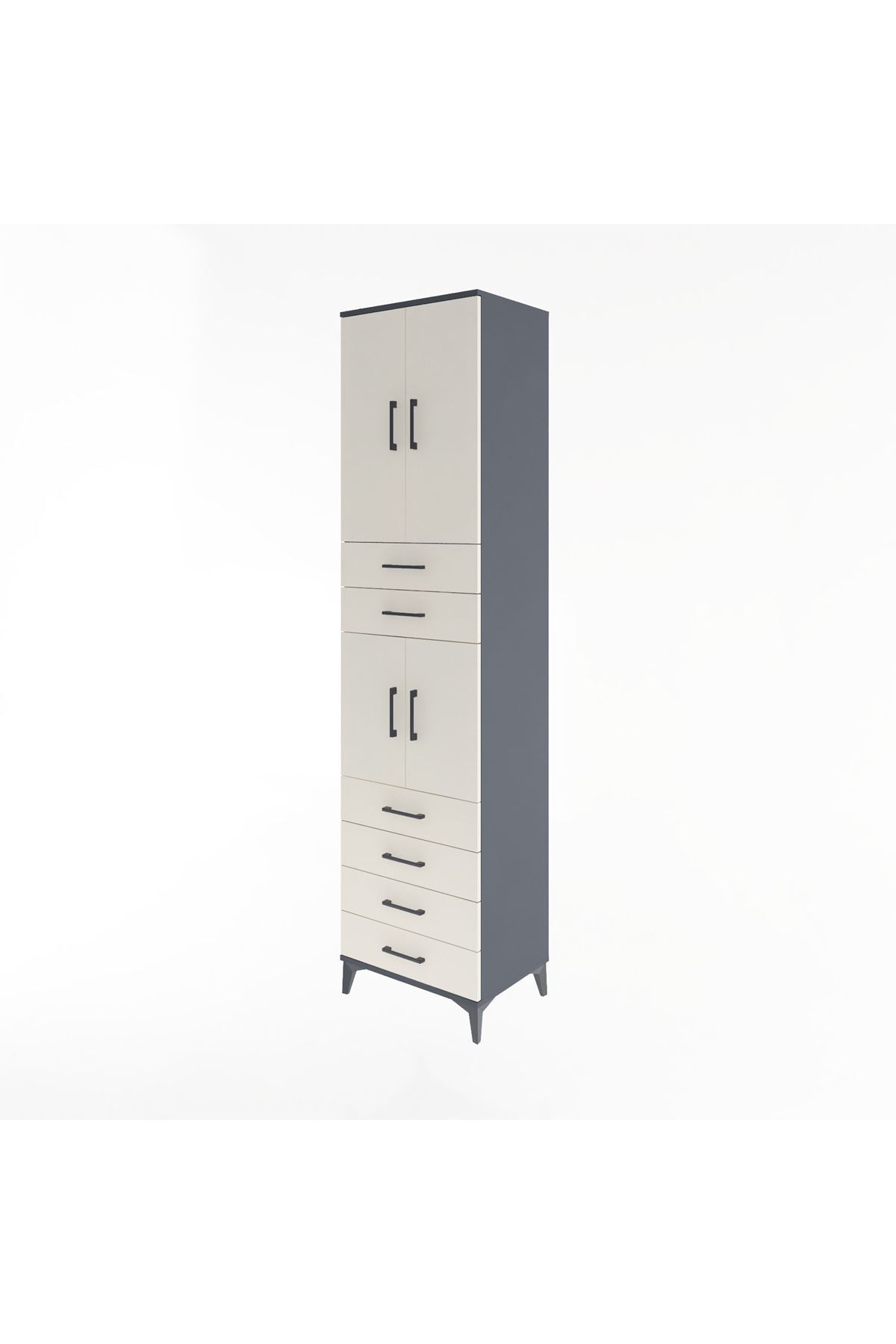 Hyperion Dolap 3 Raflı 6 Çekmeceli 4 Kapaklı 60x44x243 - S65M097V4B