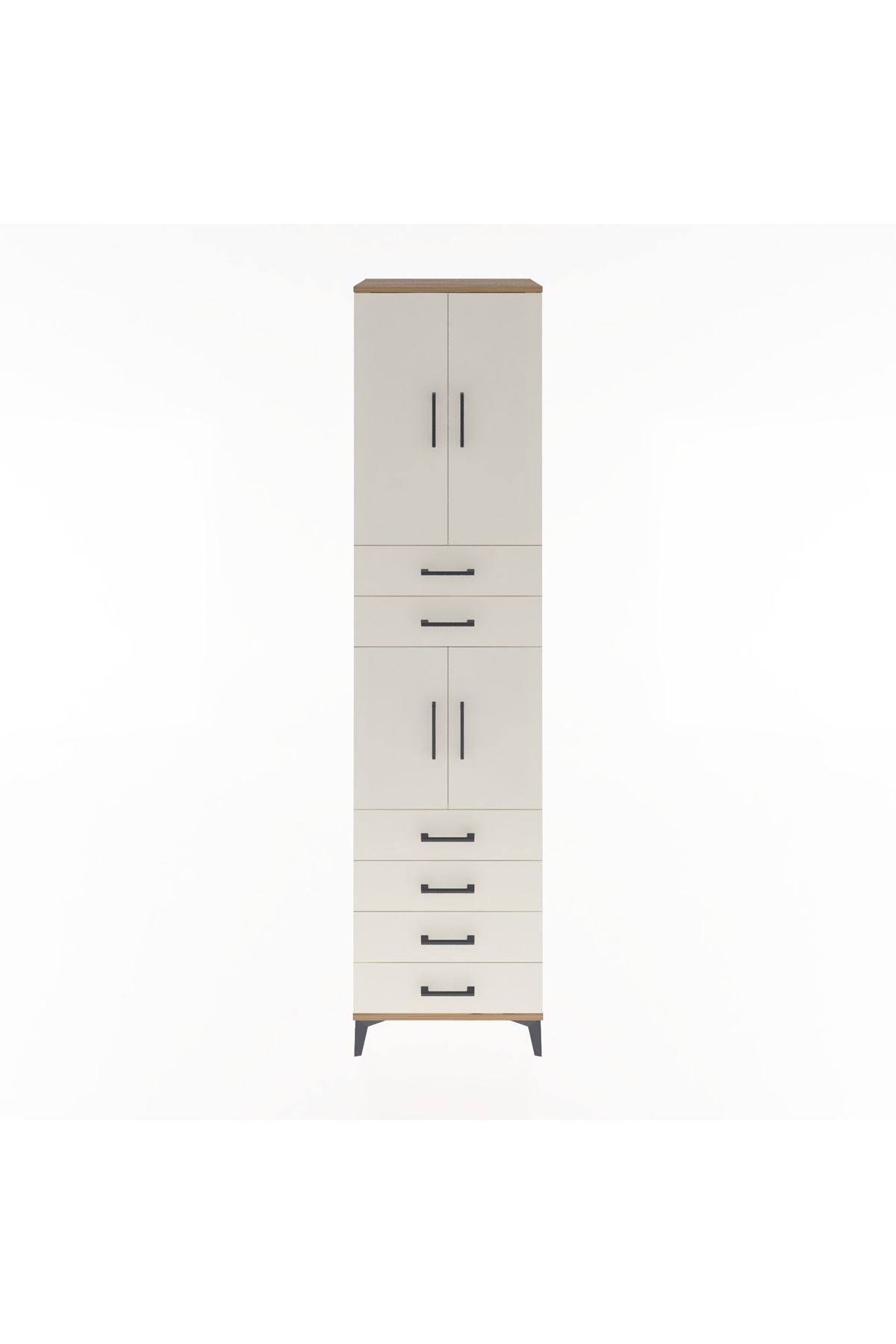 Hyperion Dolap 3 Raflı 6 Çekmeceli 4 Kapaklı 60x44x243 - S65M097V7B