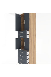 Hyperion Dolap 3 Raflı 6 Çekmeceli 4 Kapaklı 60x44x243 - S65M097V8B