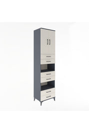 Hyperion Dolap 4 Raflı 6 Çekmeceli 2 Kapaklı 60x44x243 - S65M098V4B