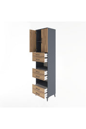 Hyperion Dolap 4 Raflı 6 Çekmeceli 2 Kapaklı 60x44x243 - S65M098V6B