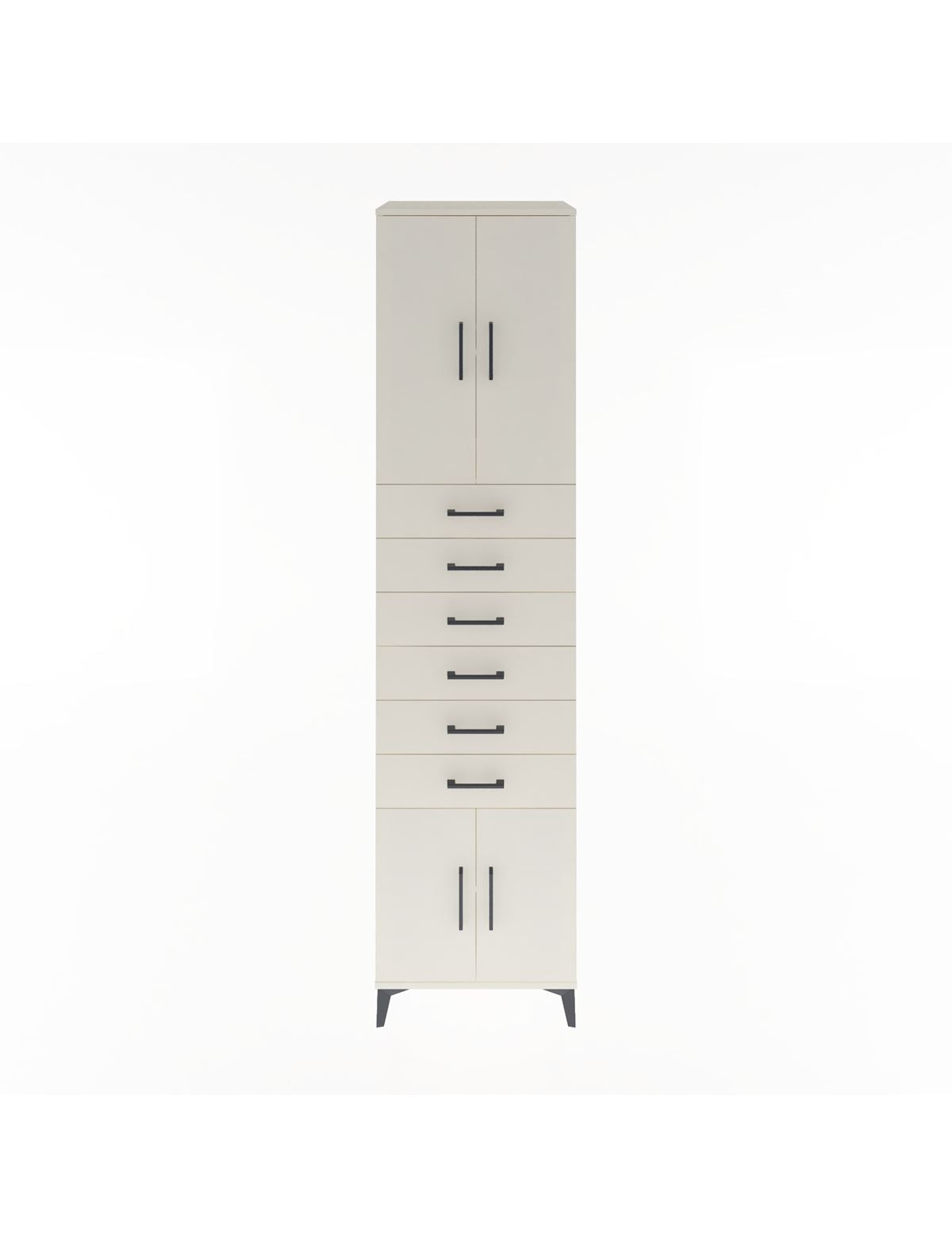Hyperion Dolap 3 Raflı 6 Çekmeceli 4 Kapaklı 60x44x243 - S65M099V1B