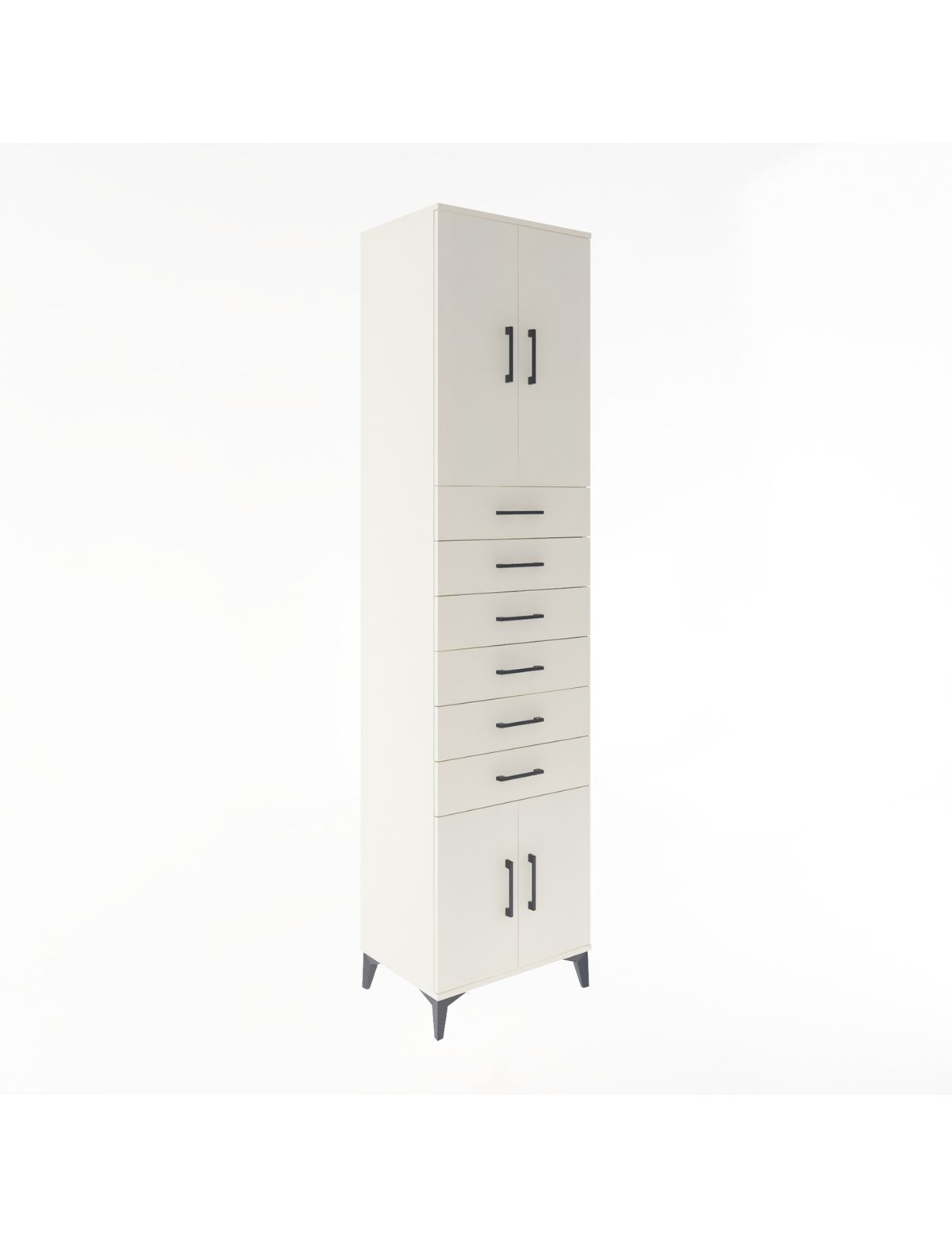 Hyperion Dolap 3 Raflı 6 Çekmeceli 4 Kapaklı 60x44x243 - S65M099V1B