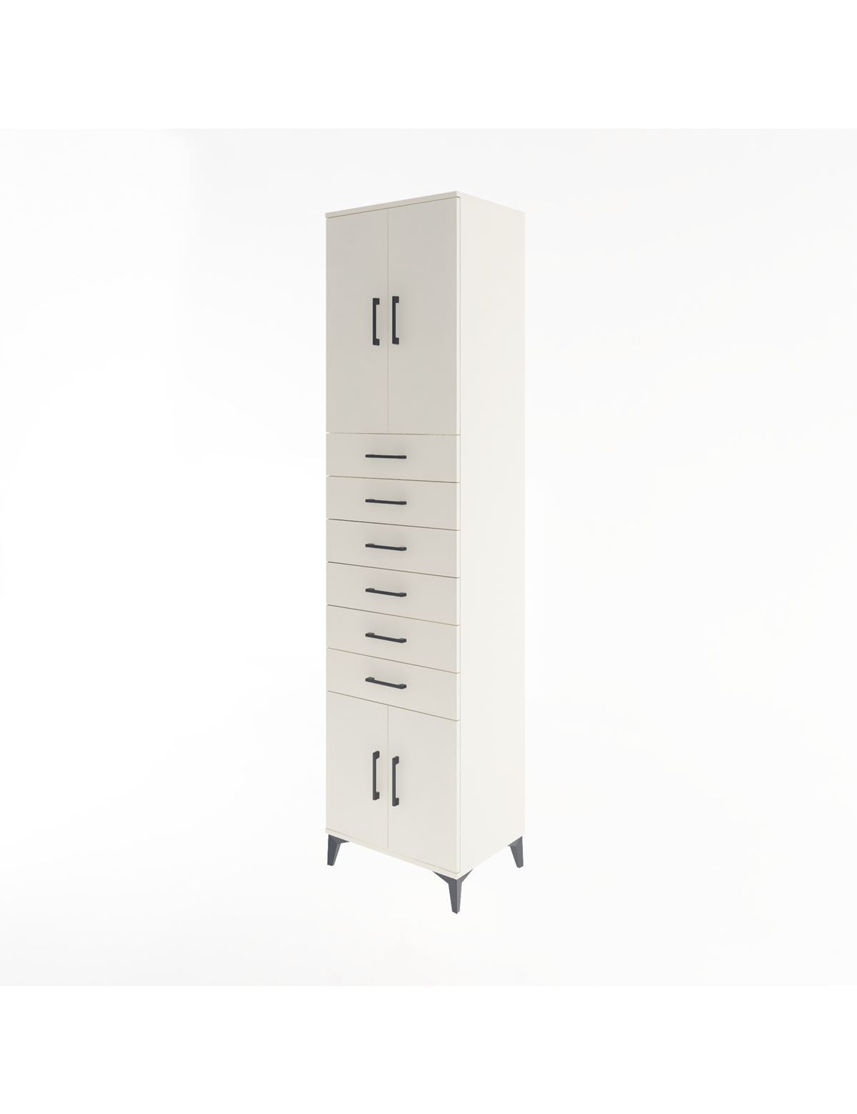 Hyperion Dolap 3 Raflı 6 Çekmeceli 4 Kapaklı 60x44x243 - S65M099V1B