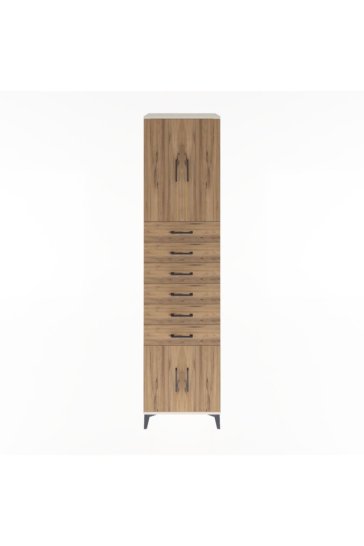 Hyperion Dolap 3 Raflı 6 Çekmeceli 4 Kapaklı 60x44x243 - S65M099V3B