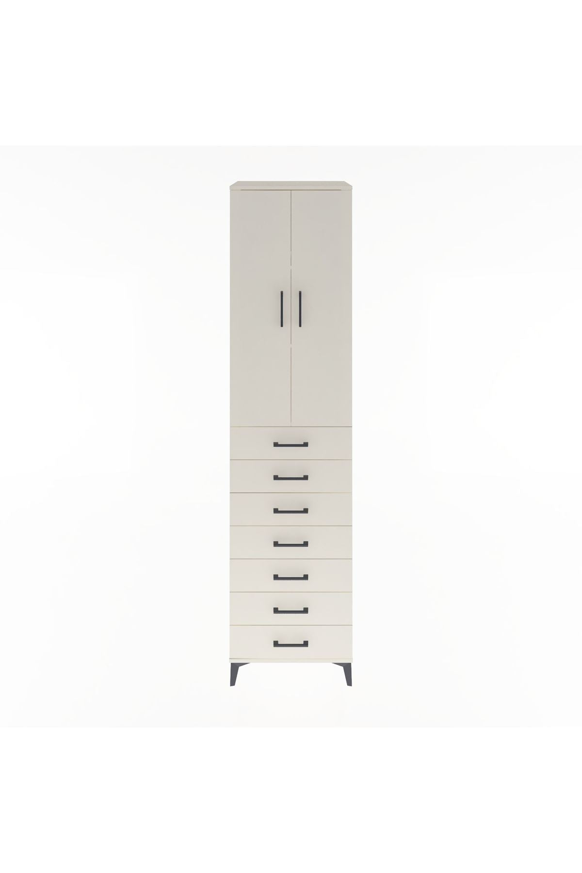 Hyperion Dolap 3 Raflı 7 Çekmeceli 2 Kapaklı 60x44x243 - S65M100V1B