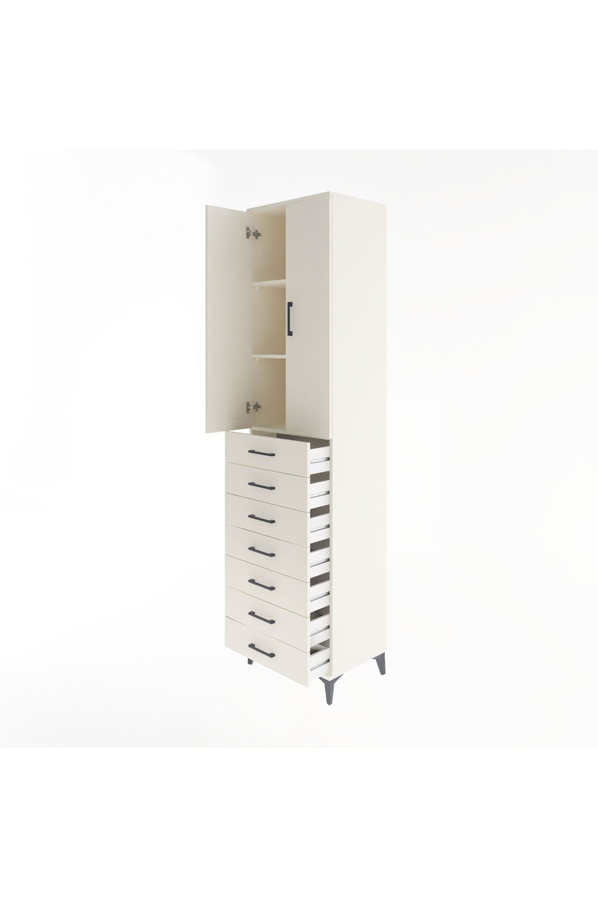 Hyperion Dolap 3 Raflı 7 Çekmeceli 2 Kapaklı 60x44x243 - S65M100V1B