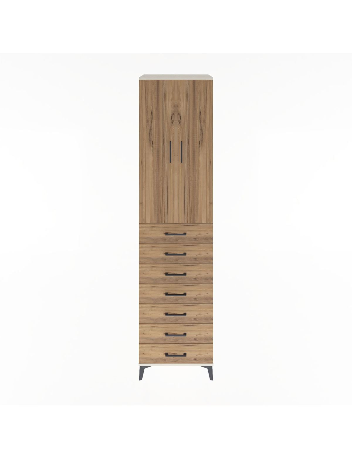 Hyperion Dolap 3 Raflı 7 Çekmeceli 2 Kapaklı 60x44x243 - S65M100V3B