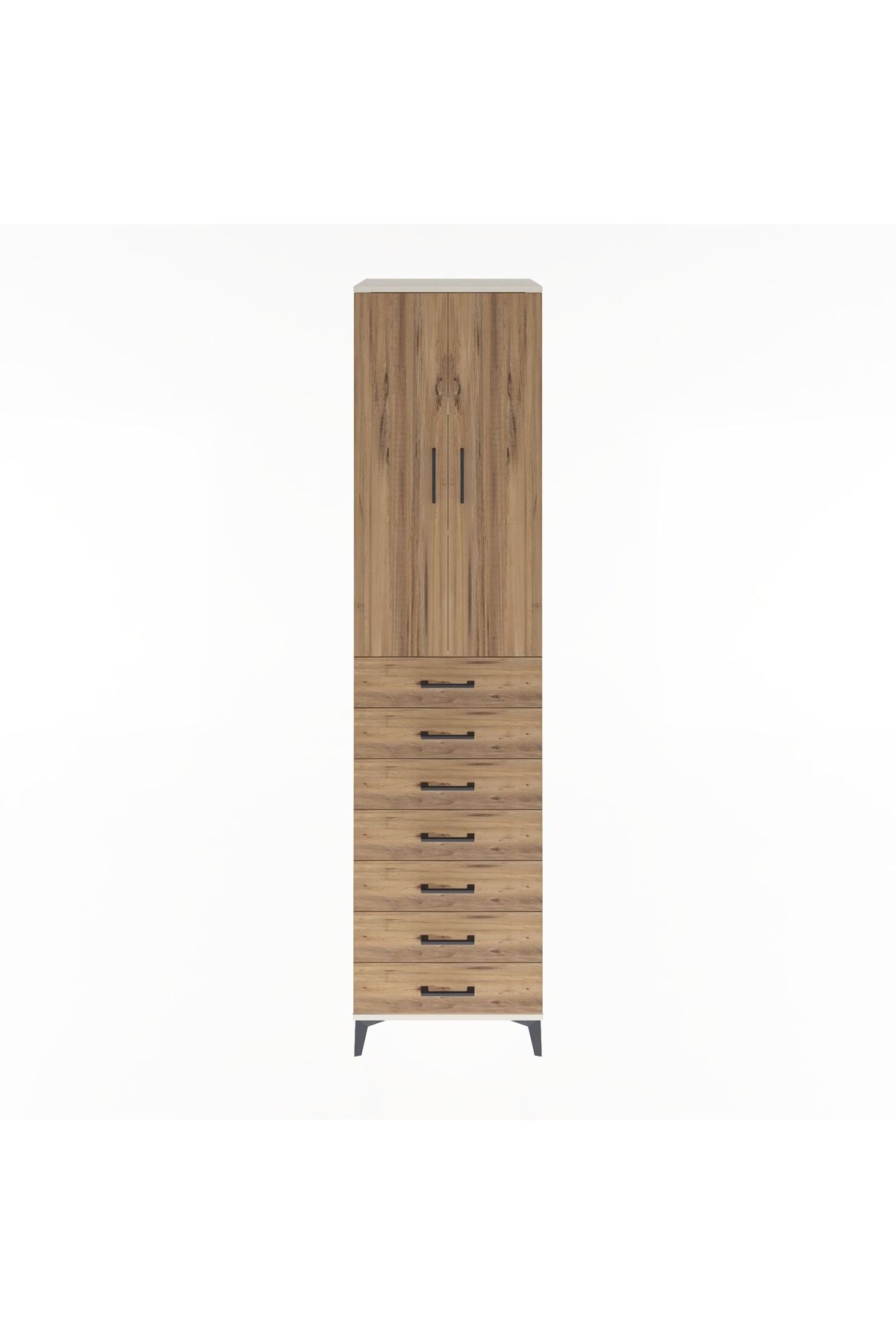 Hyperion Dolap 3 Raflı 7 Çekmeceli 2 Kapaklı 60x44x243 - S65M100V3B