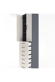 Hyperion Dolap 3 Raflı 7 Çekmeceli 2 Kapaklı 60x44x243 - S65M100V4B